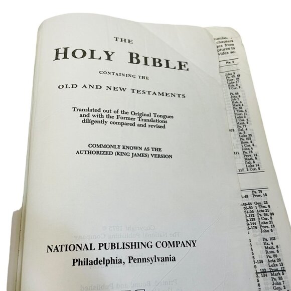 Vintage Holy Bible Old New Testaments National Publishing Co Authorized King Jam - Picture 4 of 6